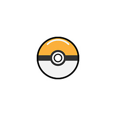 Image showing Vector game ball for play in team. Pokeball object