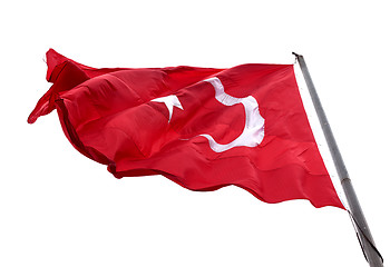 Image showing Flag of Turkey waving in wind day