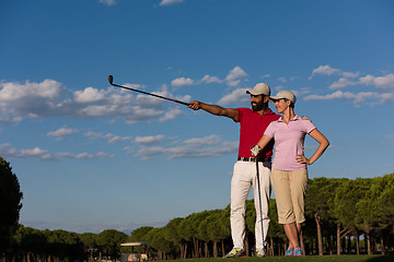 Image showing portrait of couple on golf course