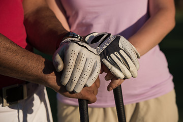 Image showing portrait of couple on golf course