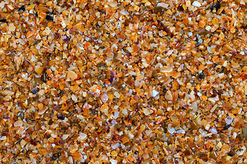 Image showing Multicolor sand on beach in sun summer day