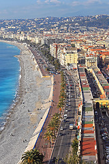 Image showing Nice Riviera Aerial