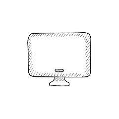 Image showing Monitor sketch icon.