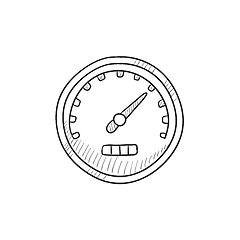 Image showing Speedometer sketch icon.