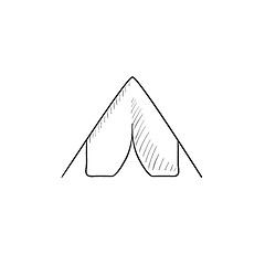 Image showing Tent sketch icon.