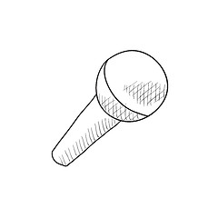 Image showing Microphone sketch icon.