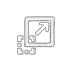 Image showing Add content sketch icon.