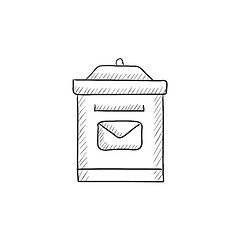 Image showing Mail box sketch icon.