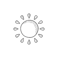 Image showing Sun sketch icon.
