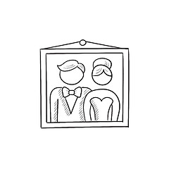 Image showing Wedding photo sketch icon.