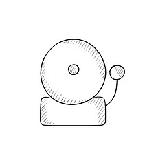 Image showing Fire alarm sketch icon.