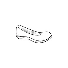 Image showing Female shoe sketch icon.