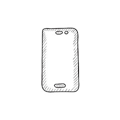 Image showing Mobile phone sketch icon.