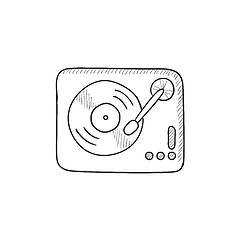 Image showing Turntable sketch icon.