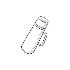 Image showing Thermos sketch icon.