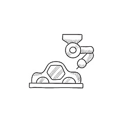 Image showing Car production sketch icon.