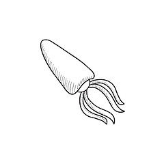 Image showing Squid sketch icon.