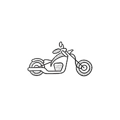 Image showing Motorcycle sketch icon.