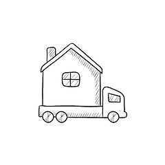 Image showing Motorhome sketch icon.