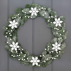 Image showing Snowflake Wreath Decoration