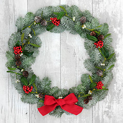 Image showing Traditional Christmas Wreath 