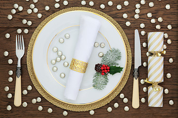 Image showing Christmas Decorative Table Setting