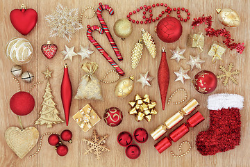 Image showing Christmas Baubles and Decorations