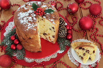 Image showing Italian Panettone Christmas Cake