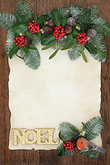 Image showing Decorative Floral Noel Border