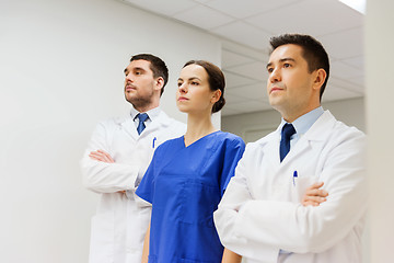 Image showing group of medics or doctors at hospital