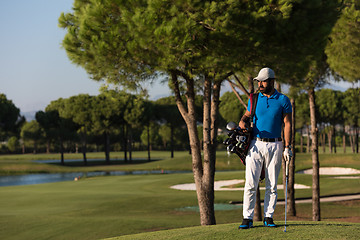 Image showing golf player portrait at course