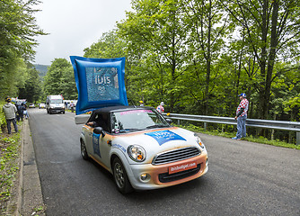 Image showing Ibis Budget Hotel Vehicle in Vosges Mountains - Tour de France 2