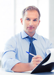 Image showing businessman taking employment inteview
