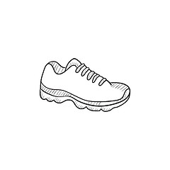 Image showing Sneaker sketch icon.