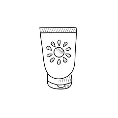 Image showing Sunscreen sketch icon.