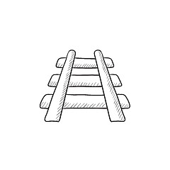 Image showing Railway track sketch icon.