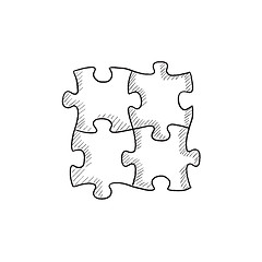 Image showing Puzzle sketch icon.