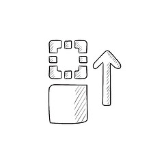 Image showing Movement of files  sketch icon.