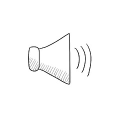 Image showing Speaker volume sketch icon.