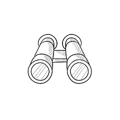 Image showing Binocular sketch icon.