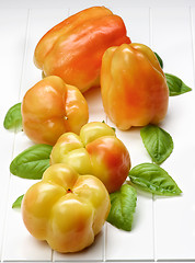 Image showing Yellow and Orange Bell Peppers