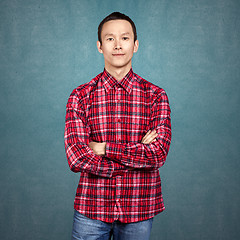 Image showing Asian Man With Folded Hands