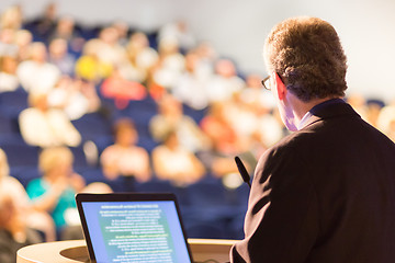 Image showing Speaker at Business Conference and Presentation.