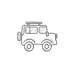 Image showing Car sketch icon.