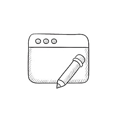 Image showing Digital art sketch icon.