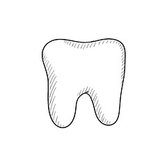 Image showing Tooth sketch icon.