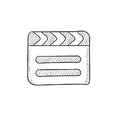 Image showing Clapboard sketch icon.