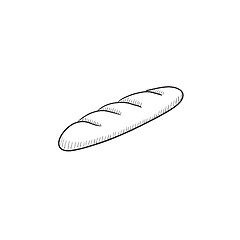 Image showing Baguette sketch icon.