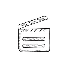 Image showing Clapboard sketch icon.