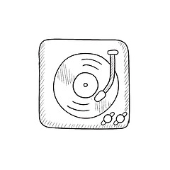 Image showing Turntable sketch icon.